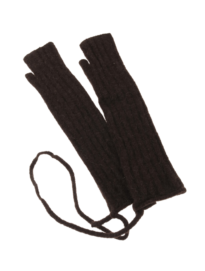 【RUS/ルース】アームウォーマー/MIJIKAI Mittens 詳細画像 ダークブラウン 1