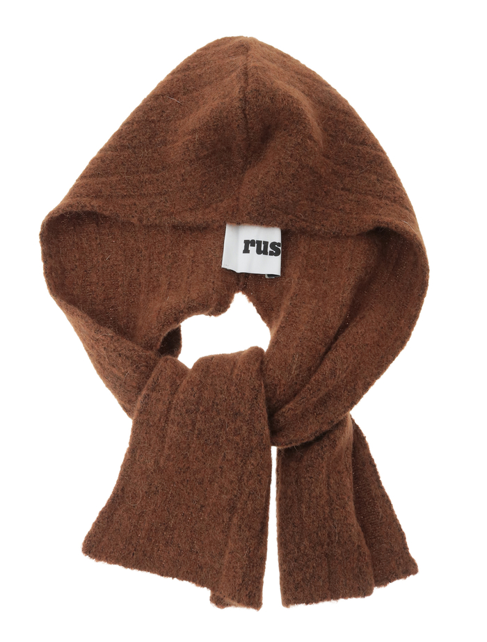 【RUS/ルース】ニット帽/MIMI Hood 詳細画像 ダークブラウン 2