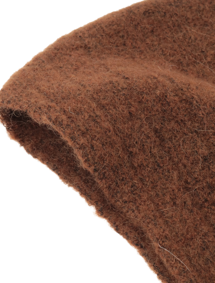 【RUS/ルース】ニット帽/MIMI Hood 詳細画像 ダークブラウン 4
