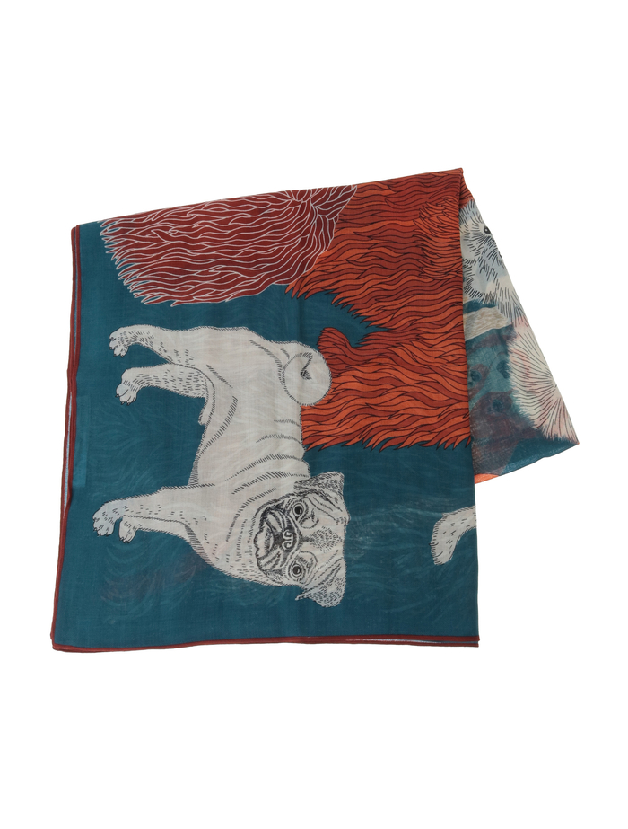 【INOUI EDITIONS/イヌイエディション】ストール/TOUTOU 詳細画像 ブルー 2