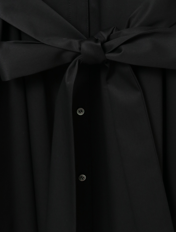 コットンラチネフレアドレープシャツドレス 詳細画像 ブラック 7