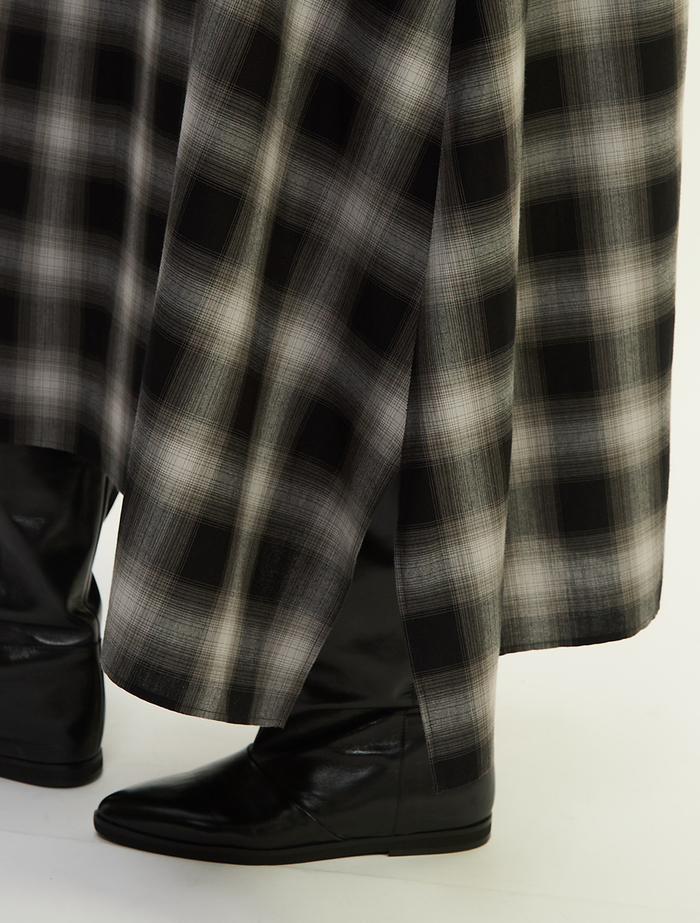 オンブレチェックノースリーブワンピース 詳細画像 ブラック×ライトグレー 7