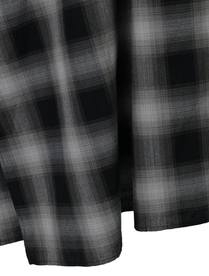 オンブレチェックノースリーブワンピース 詳細画像 ブラック&times;ライトグレー 8