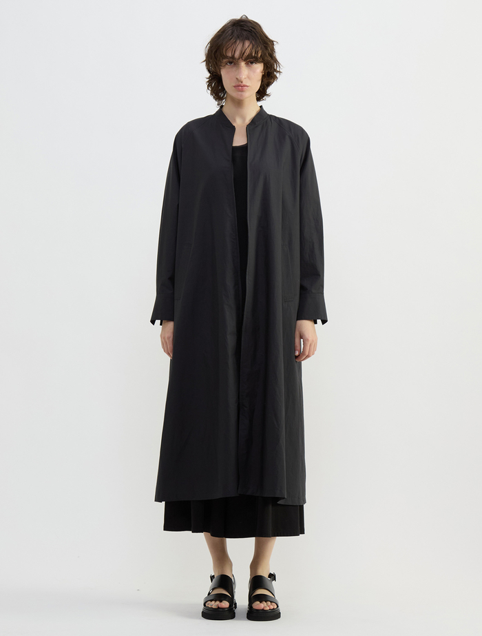 タイプライター/リヨセルストライプフロントZIPワンピース 詳細画像 ブラック 2