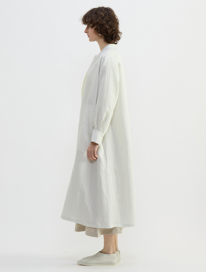タイプライター/リヨセルストライプフロントZIPワンピース 詳細画像 セージ 3