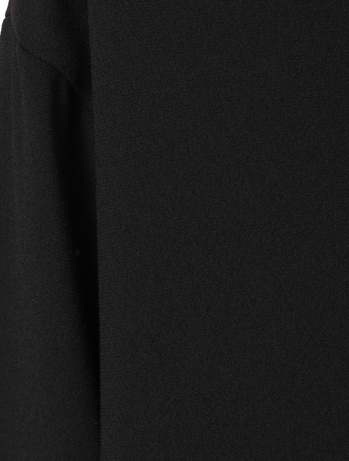 バックサテンジョーゼットノーカラーブラウス 詳細画像 ブラック 7