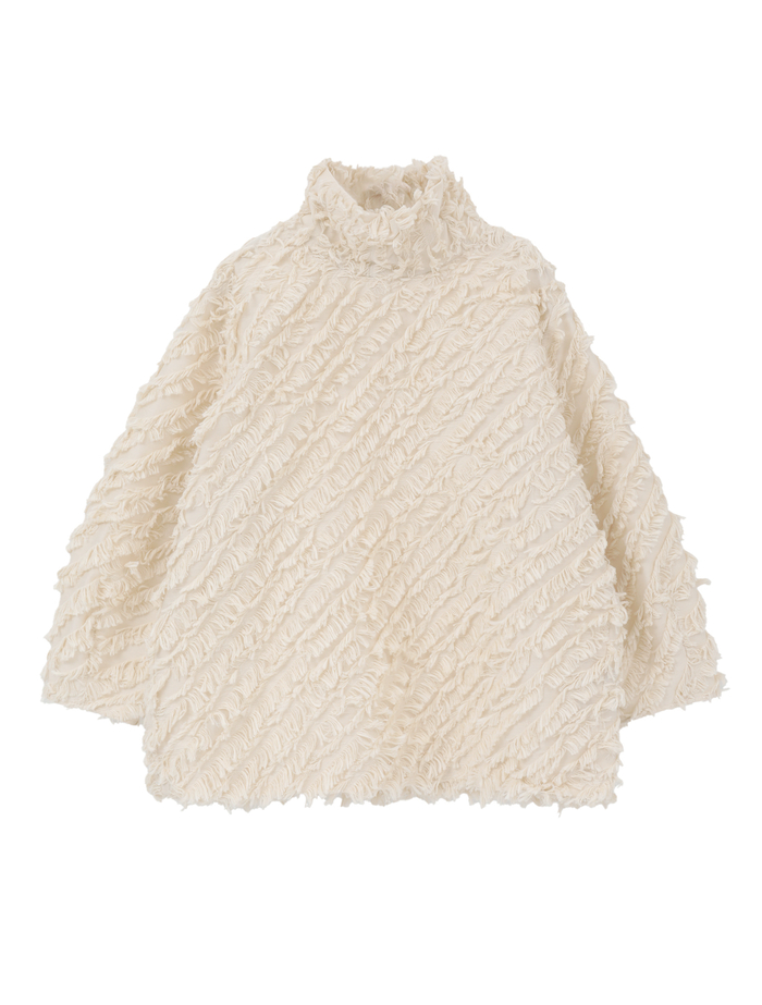 フリンジカットJQスタンドカラーブラウス 詳細画像 アイボリー 5