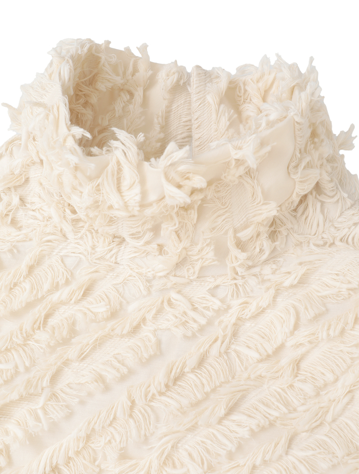 フリンジカットJQスタンドカラーブラウス 詳細画像 アイボリー 6