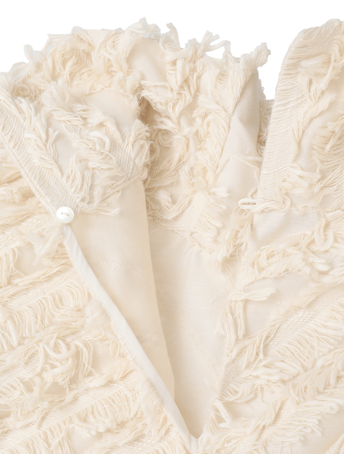 フリンジカットJQスタンドカラーブラウス 詳細画像 アイボリー 7