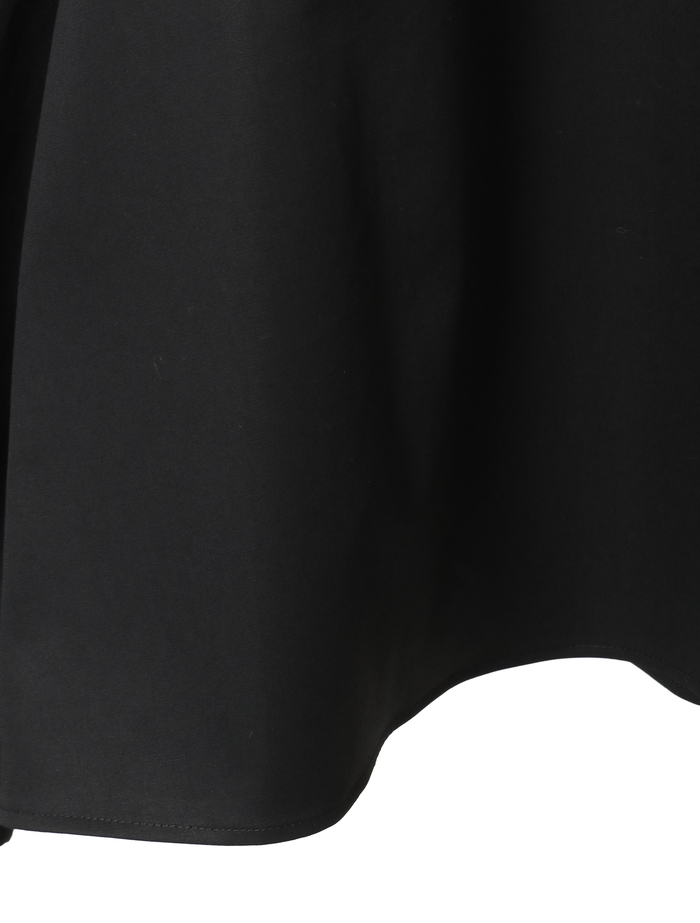 コットンラチネ・タイプライターストライプギャザーブラウス 詳細画像 ブラック 5