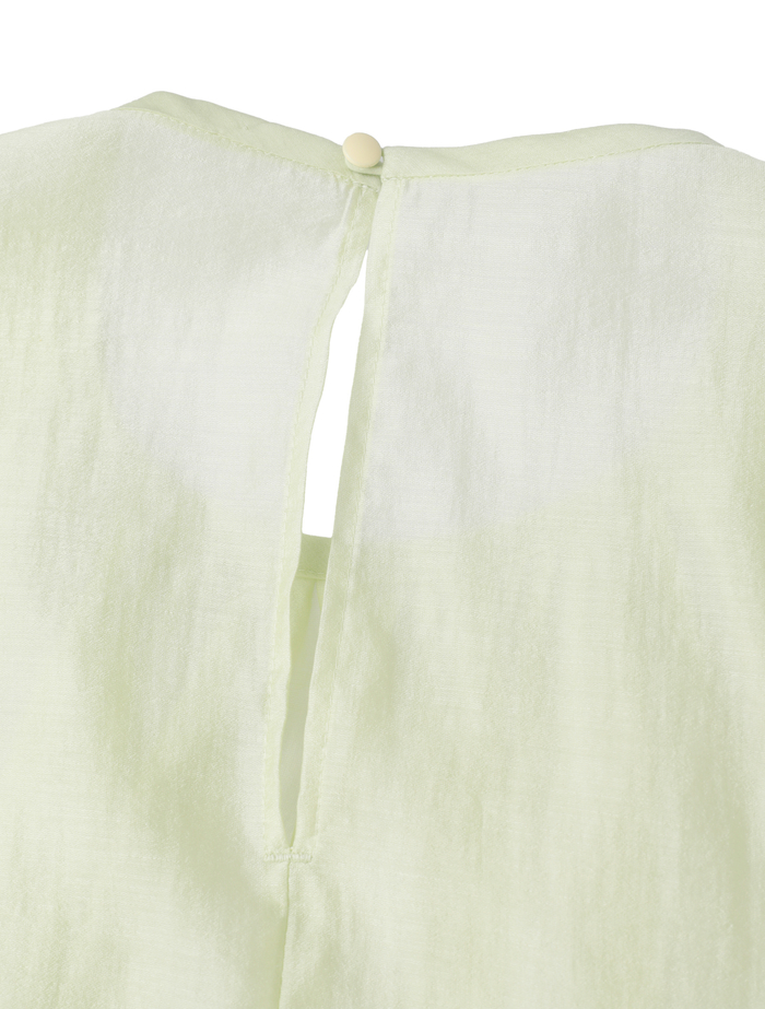 アセテートリヨセルローンシアーギャザーブラウス 詳細画像 イエロー 7