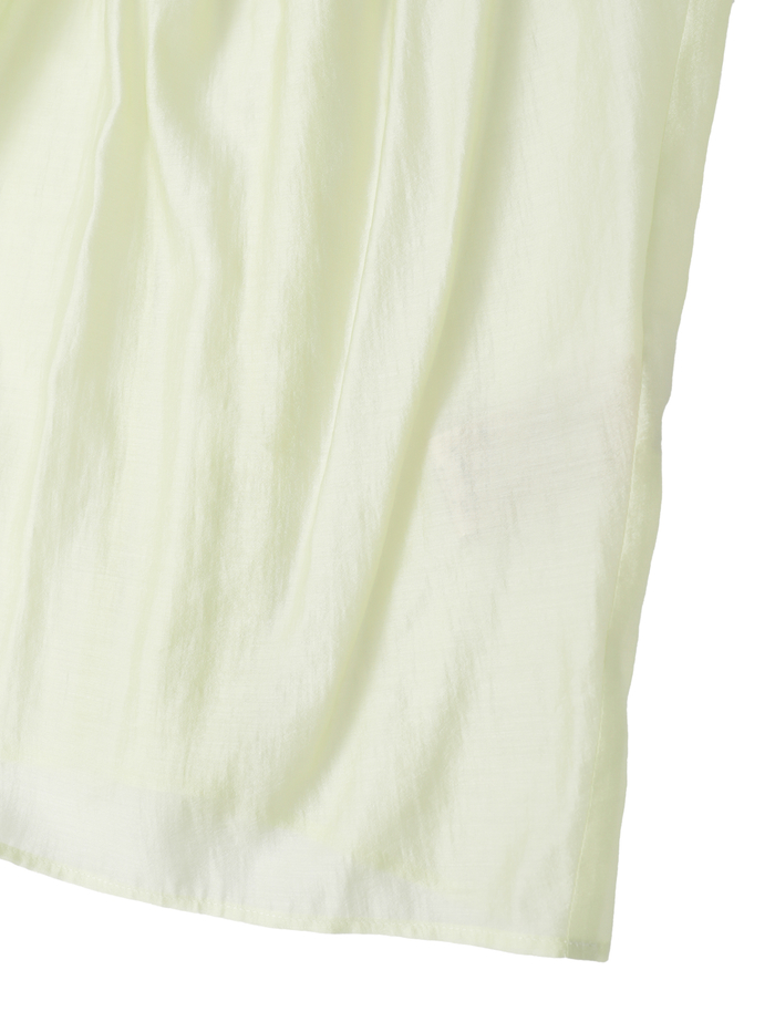 アセテートリヨセルローンシアーギャザーブラウス 詳細画像 イエロー 9