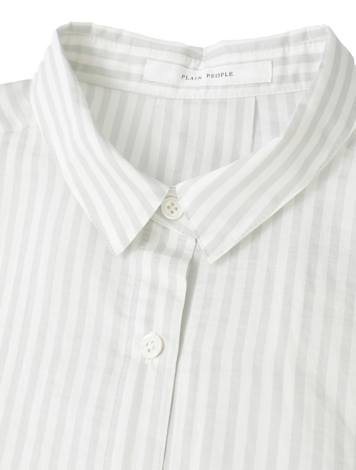 タイプライター/リヨセルストライプレギュラーカラーシャツ 詳細画像 セージ 6