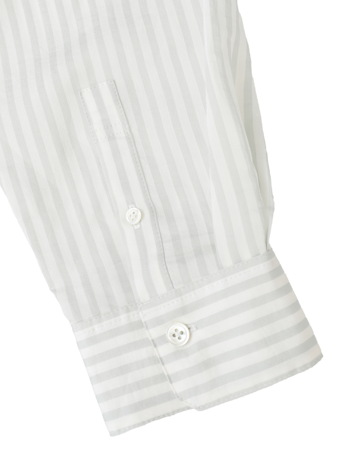 タイプライター/リヨセルストライプレギュラーカラーシャツ 詳細画像 セージ 8