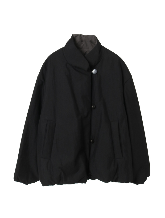 スーピマナイロンタイプライターパディングショートブルゾン 詳細画像 ブラック 1