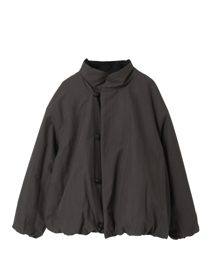 スーピマナイロンタイプライターパディングショートブルゾン 詳細画像 ブラック 2