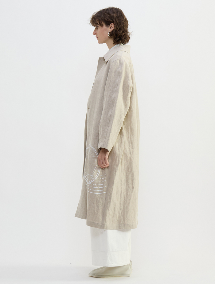 ナチュラルリネンワッシャーステンカラーコート 詳細画像 ベージュ 3
