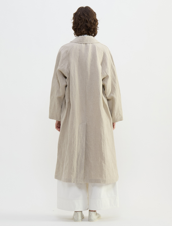 ナチュラルリネンワッシャーステンカラーコート 詳細画像 ベージュ 4