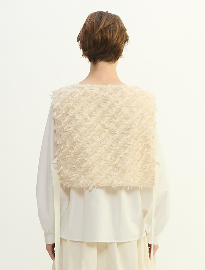 フリンジカットJQショートベスト 詳細画像 アイボリー 4