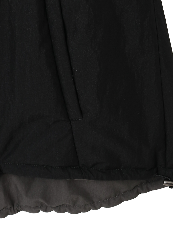 スーピマナイロンタイプライターパディングショートベスト 詳細画像 ブラック 7