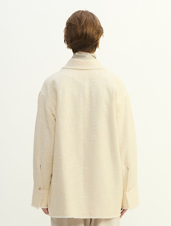 ペーパーツイードシャツジャケット 詳細画像 オフホワイト 3