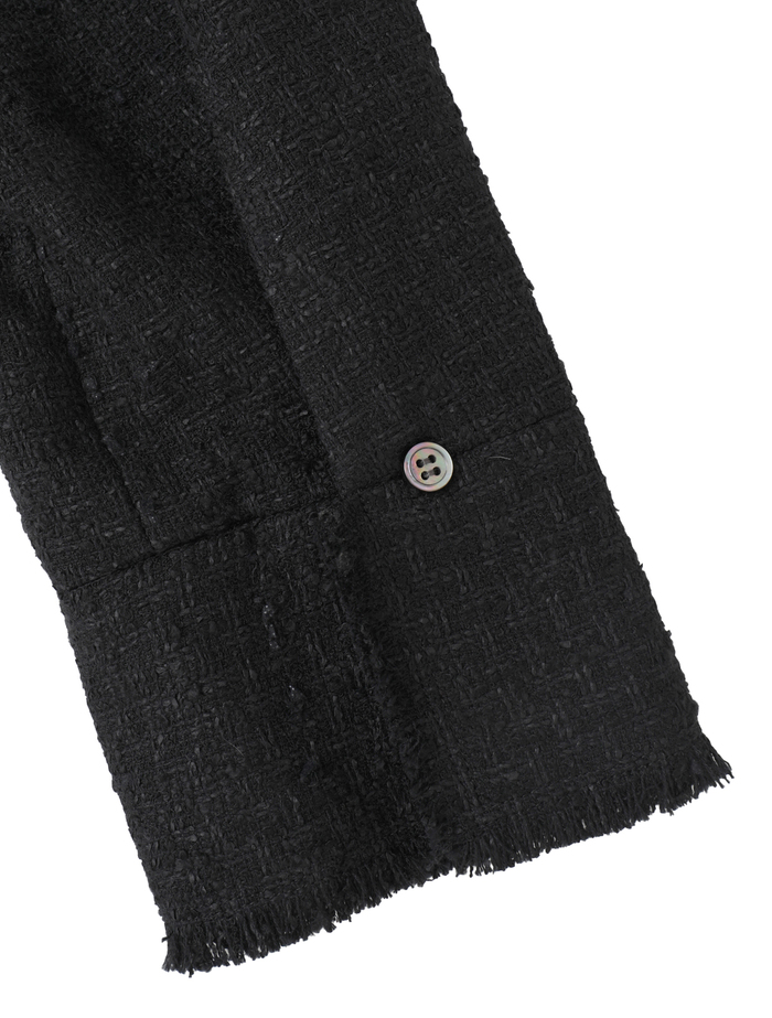 ペーパーツイードシャツジャケット 詳細画像 ブラック 4