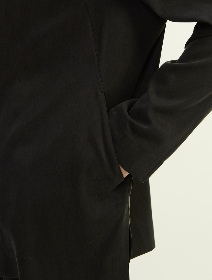 キュプラストレッチストレートブルゾン 詳細画像 ブラック 6