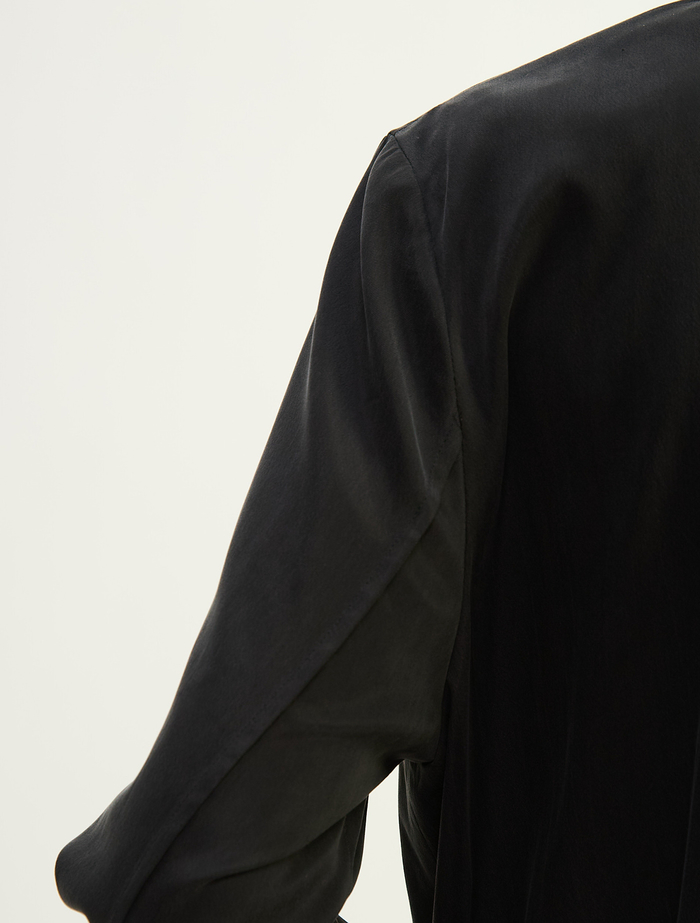 キュプラストレッチストレートブルゾン 詳細画像 ブラック 7