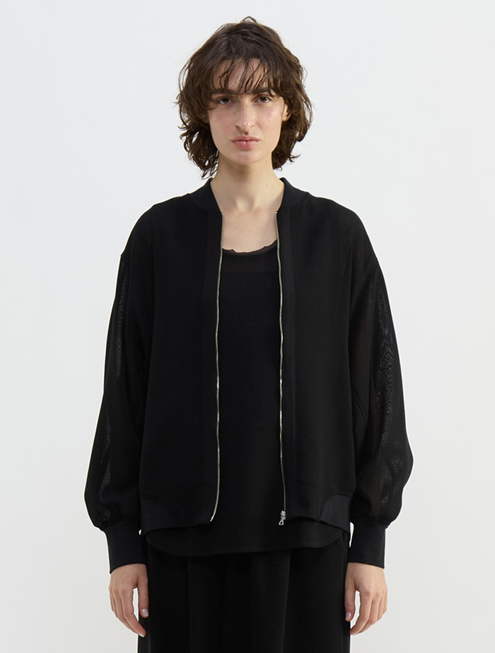 ウールメッシュスタジアムブルゾン 詳細画像 ブラック 4