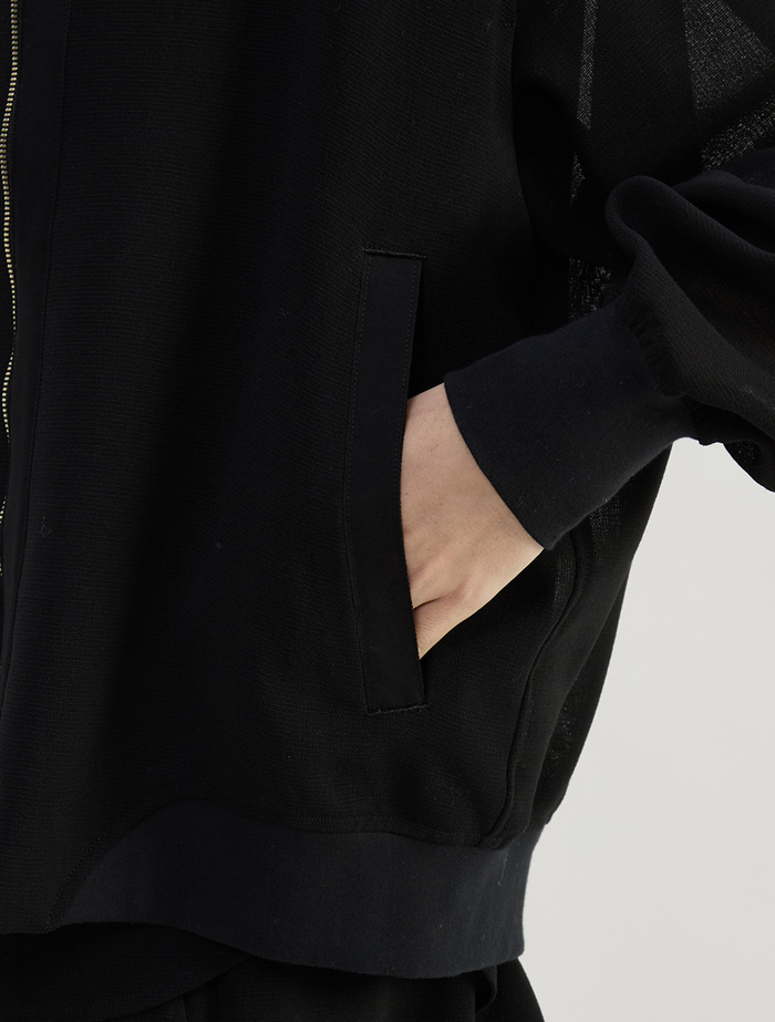 ウールメッシュスタジアムブルゾン 詳細画像 ブラック 6