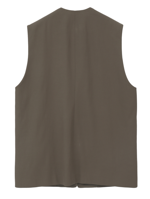 コットンキュプララチネノーカラーベスト