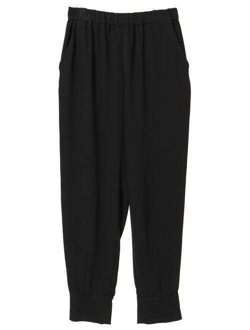 バックサテンジョーゼットジョガーパンツ