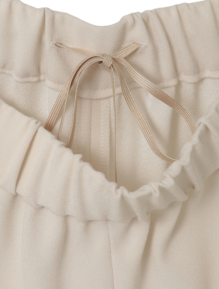 バックサテンジョーゼットジョガーパンツ 詳細画像 ライトベージュ 5