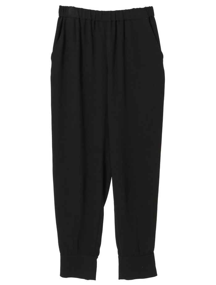 バックサテンジョーゼットジョガーパンツ 詳細画像 ブラック 1