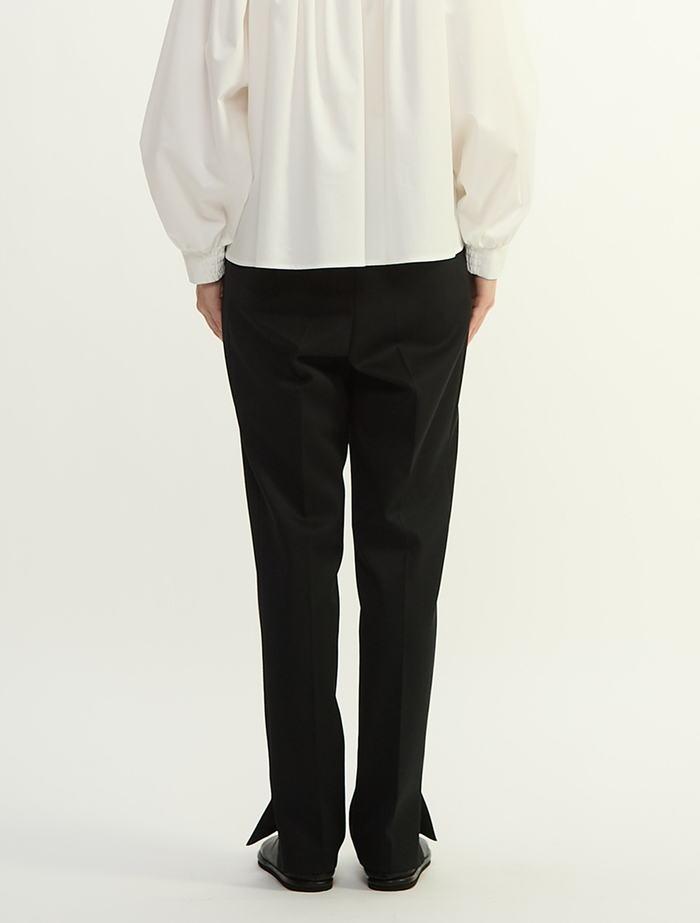 キュプラストレッチAラインパンツ 詳細画像 ブラック 4