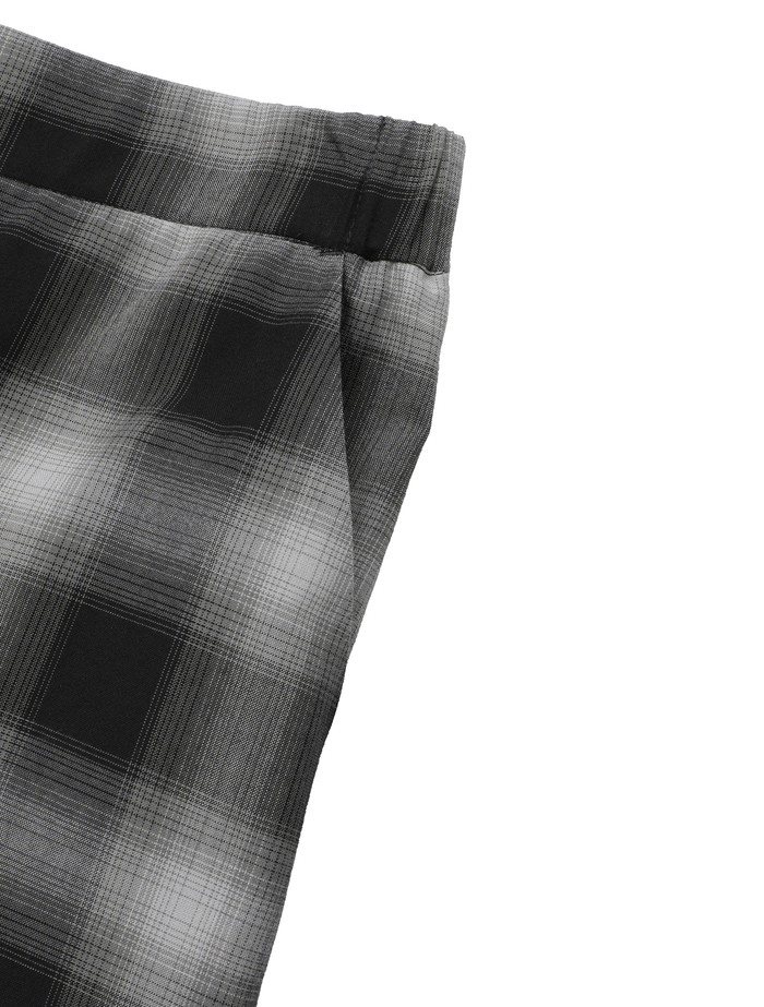 オンブレチェックワイドストレートパンツ 詳細画像 ブラック&times;ライトグレー 9