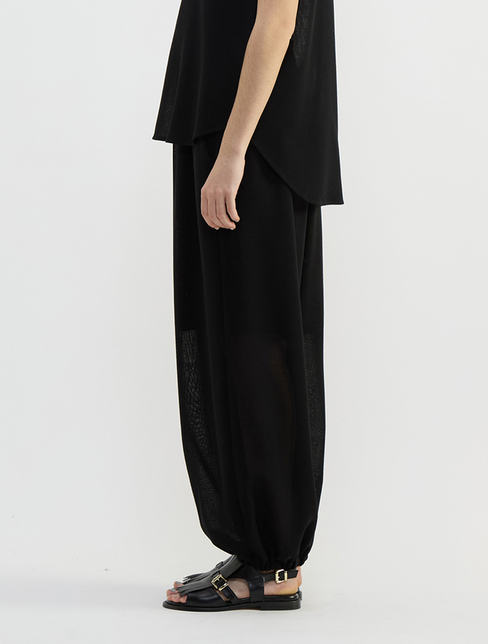 ウールメッシュバルーンカットパンツ 詳細画像 ブラック 3