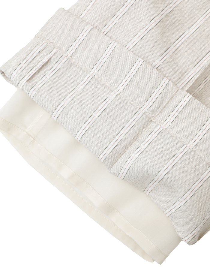 ヘンプコットンストライプストレートパンツ 詳細画像 ベージュ 12