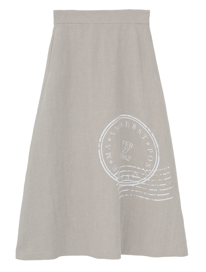 ナチュラルリネンワッシャーAラインスカート 詳細画像 ベージュ 1