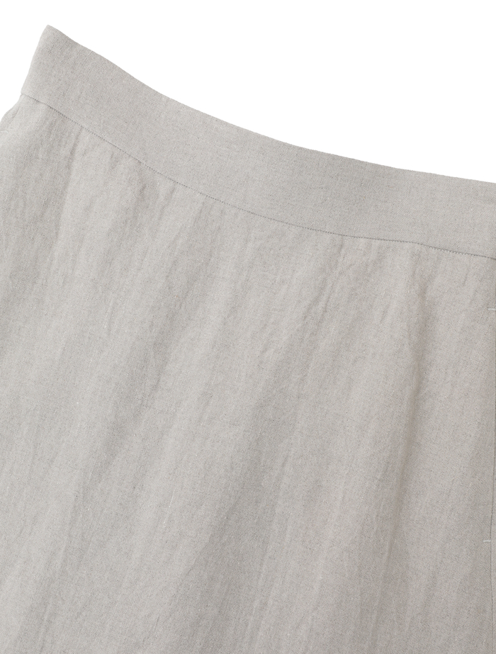 ナチュラルリネンワッシャーAラインスカート 詳細画像 ベージュ 7