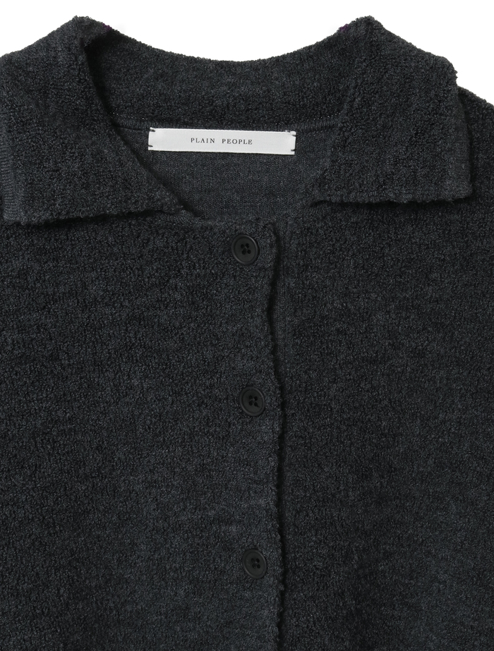 BONDパイルニットシャツカーディガン 詳細画像 チャコールグレー 3