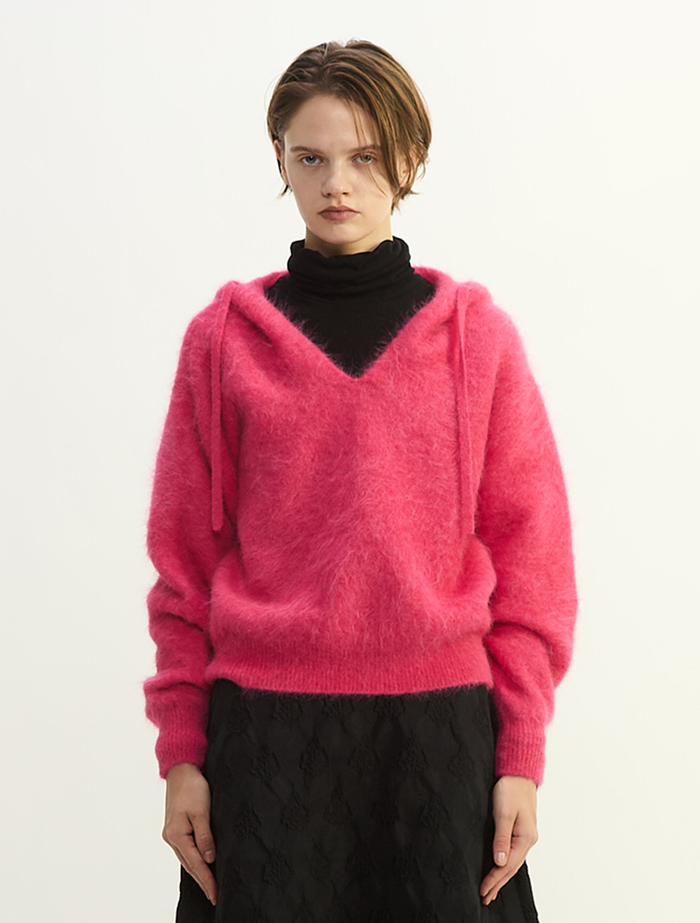 MONAアルパカショートフーディー 詳細画像 ピンク 2