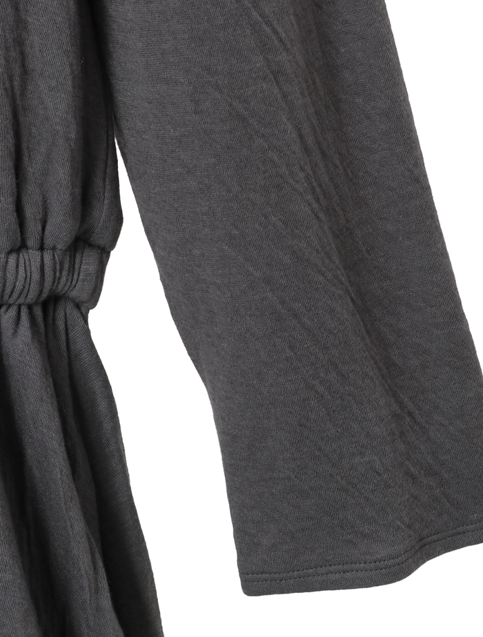 スーピマカシミヤダブルガーゼロングドレス 詳細画像 グレー 7