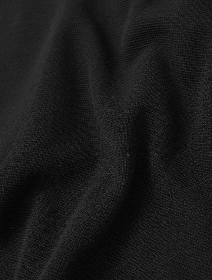 ウールミニワッフルハーフジップドレス 詳細画像 ブラック 10