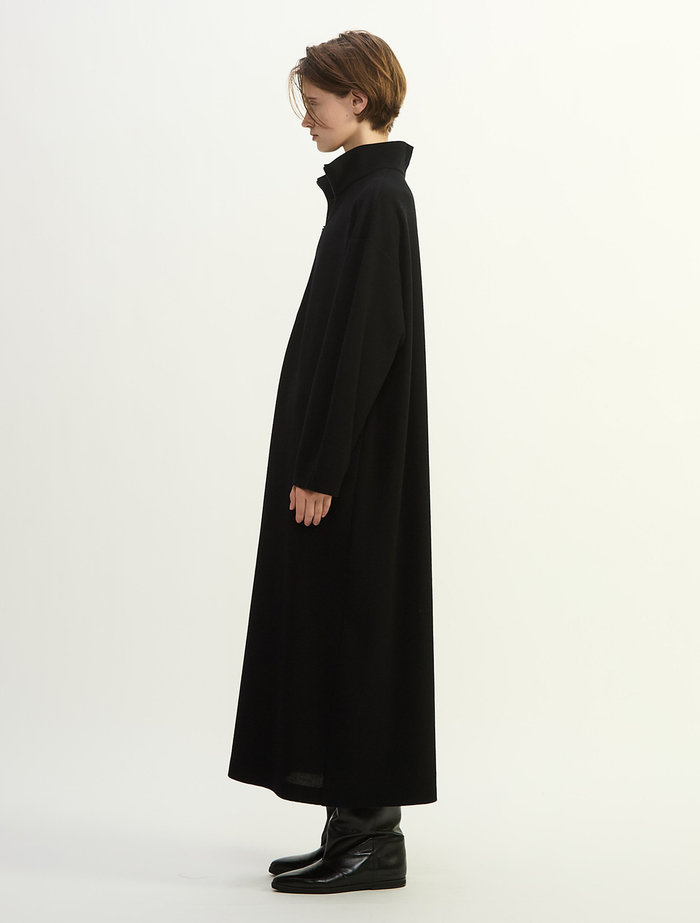 ウールミニワッフルハーフジップドレス 詳細画像 ブラック 2