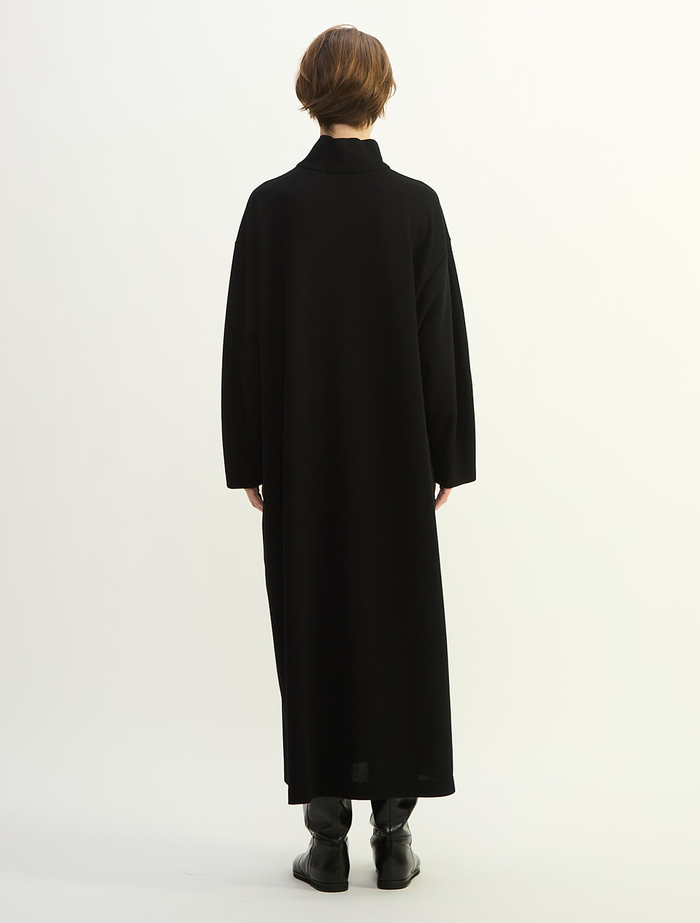 ウールミニワッフルハーフジップドレス 詳細画像 ブラック 3