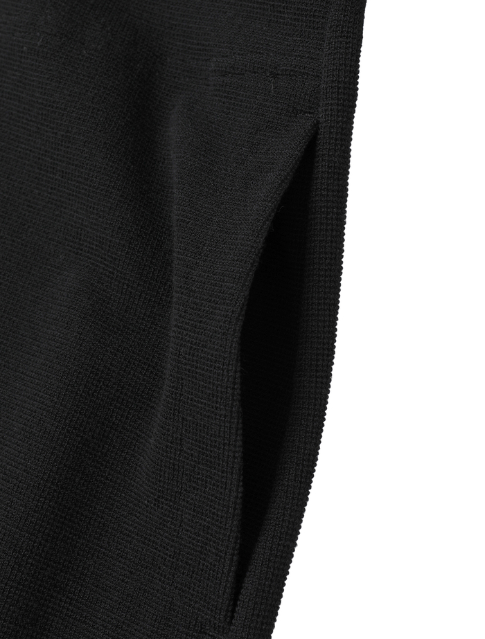 ウールミニワッフルハーフジップドレス 詳細画像 ブラック 8