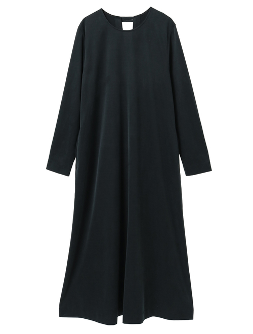 キュプラジャージストレートロングワンピース