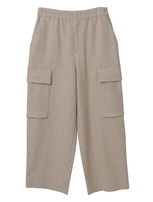 マットフィニッシュウールジャージカーゴパンツ