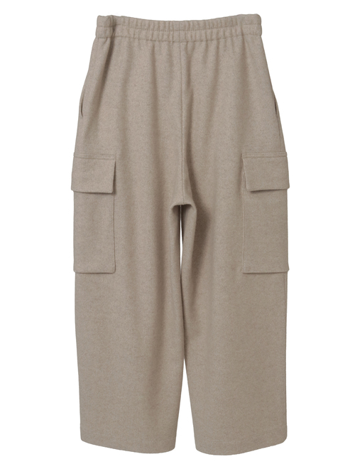 マットフィニッシュウールジャージカーゴパンツ